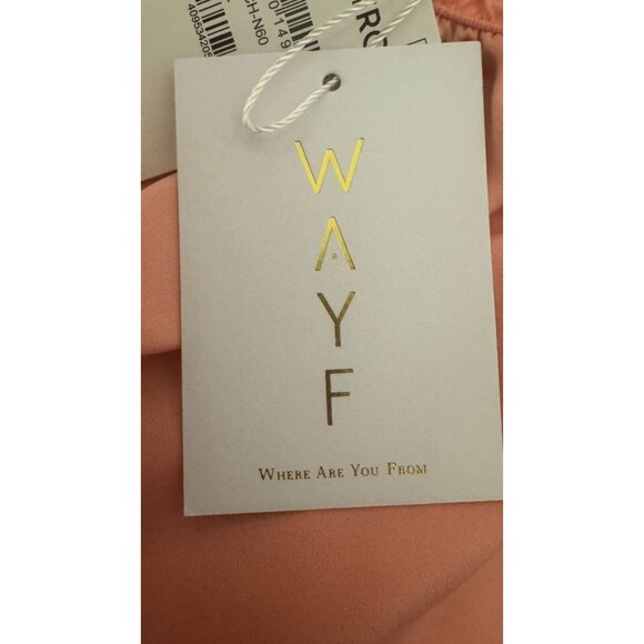 2/$30 NWT WAYF Off-Shoulder Pink Medium Chiffon Top Dainty - Picture 12 of 13